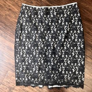 Diane Von Furstenburg Lace Midi Skirt